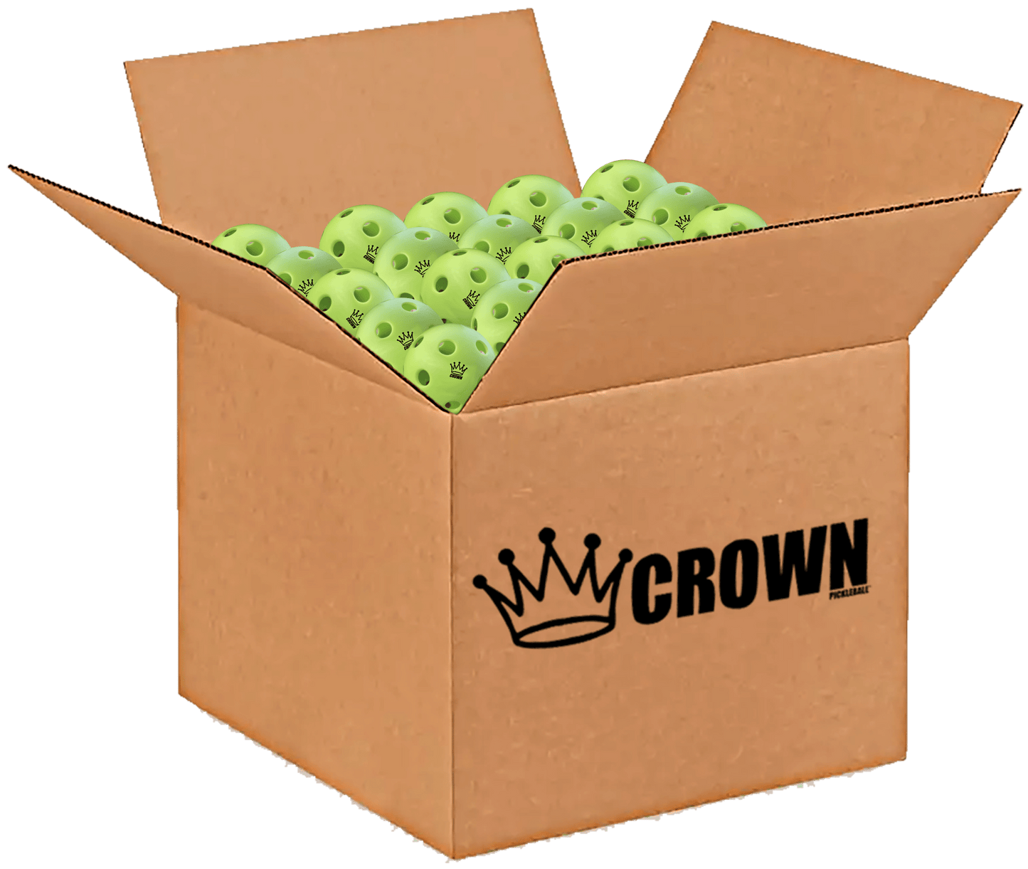 CROWN PICKLEBALL - High-Performance INDOOR Pickleballs (100-PACK APPLE)