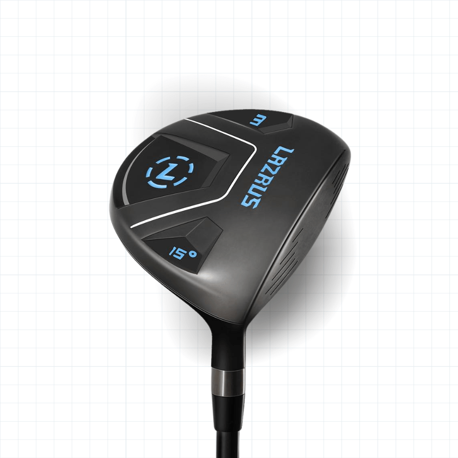 Lazrus Golf 11 pc Set - Driver, 3W, 4H, 6-PW Irons, 52° Wedge, Putter & Bag
