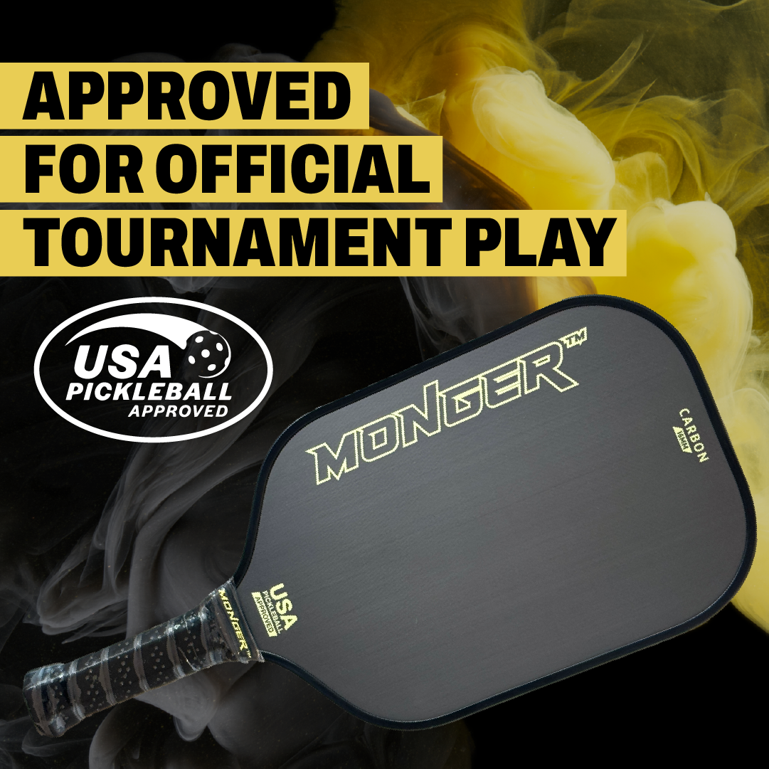 Monger 16mm Carbon Power Pro Gen 2 Thermoformed T700 Toray Carbon Fiber Pickleball Paddle Gold “Free Cover”