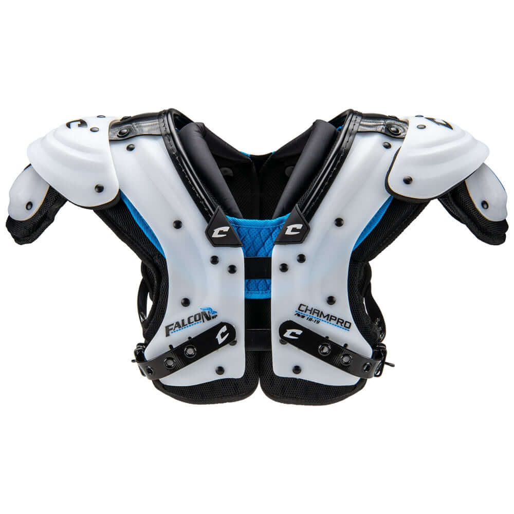 Champro Falcon all-purpose shoulder pads designed for impact protection and comfort in sports.