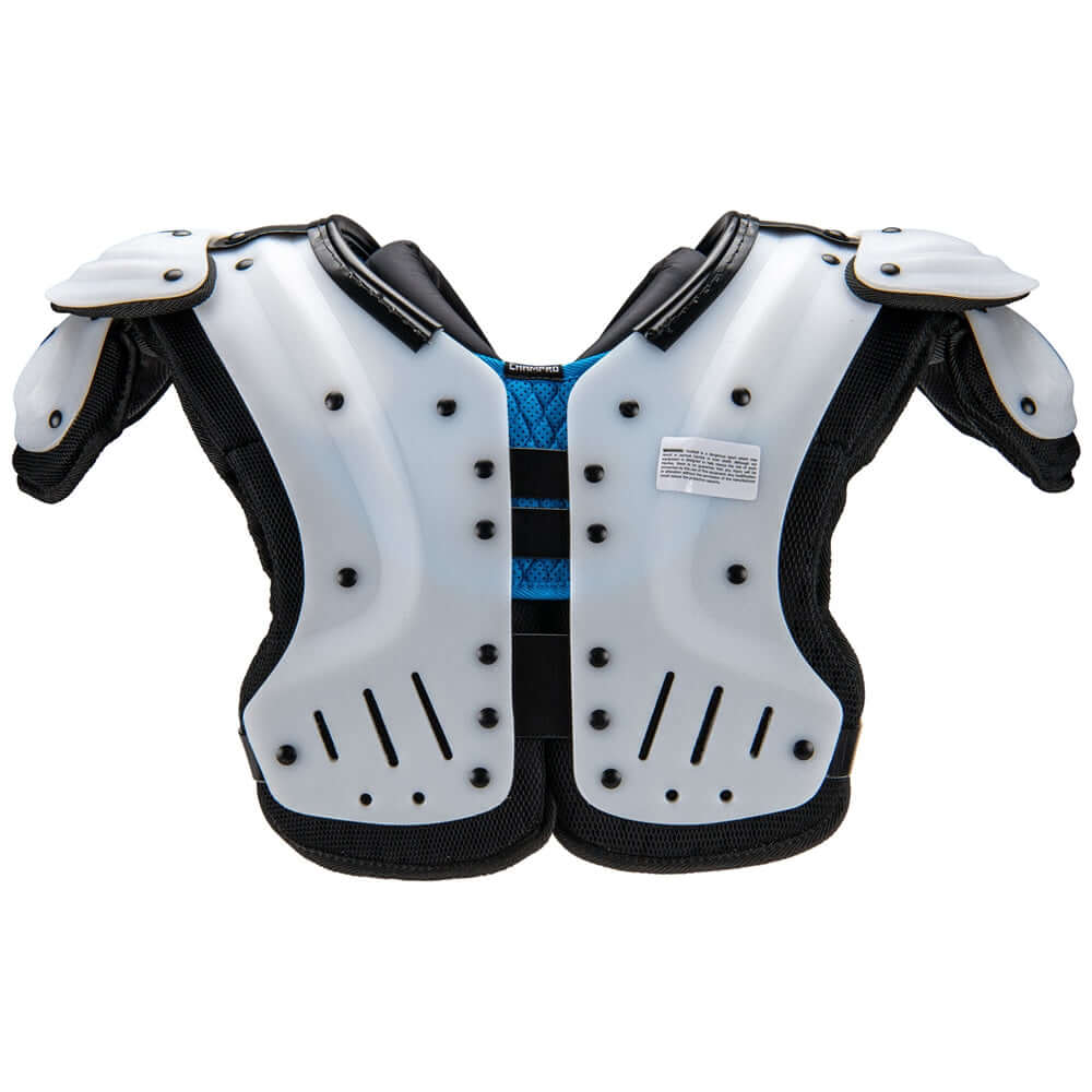 Champro Falcon shoulder pads with protective padding for football players, suitable for skill, multi, and lineman positions.