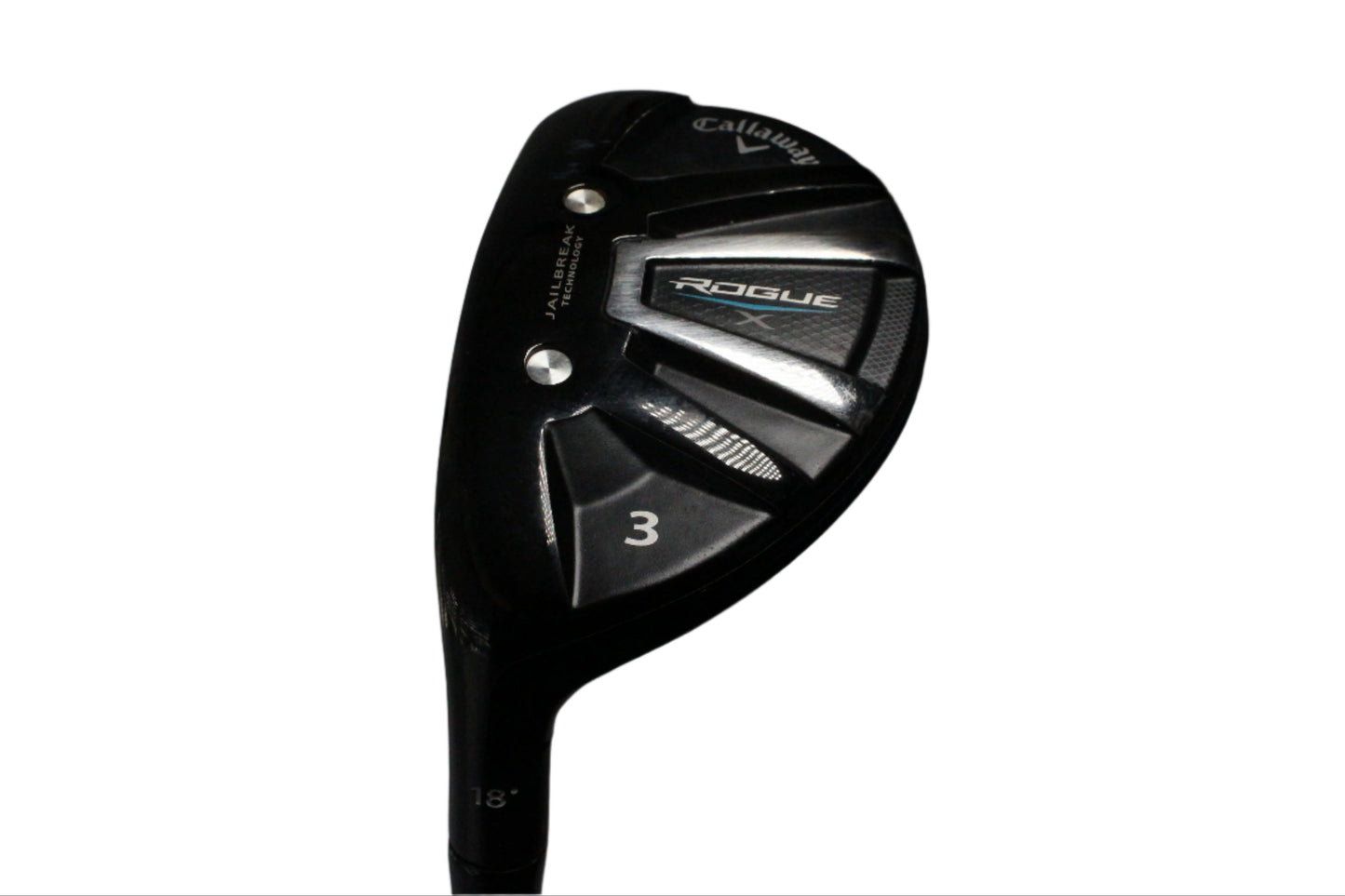 Pre-Owned Callaway Rogue X: 3 Hybrid (18.0) (Left Handed) W/ Aldila 60 R (Regular) (41 Inch) Shaft (Above Average)