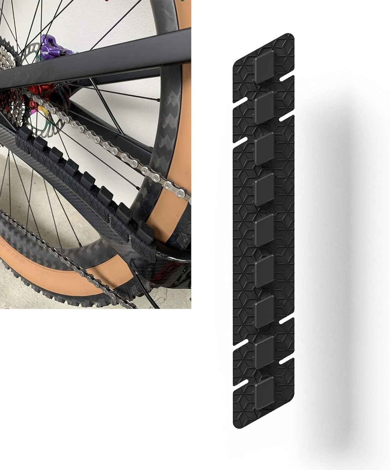 ENLEE Bike Chainstay Protector, MTB Silicone Chain Stay Frame Guard, Road Bicycle Chain Pad - Protect Your Bike Frame from Scratch by Chain