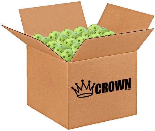 CROWN PICKLEBALL - High-Performance INDOOR Pickleballs (100-PACK APPLE)