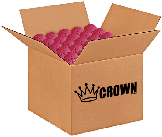 CROWN PICKLEBALL - High-Performance OUTDOOR Pickleballs (100-PACK CHERRY)