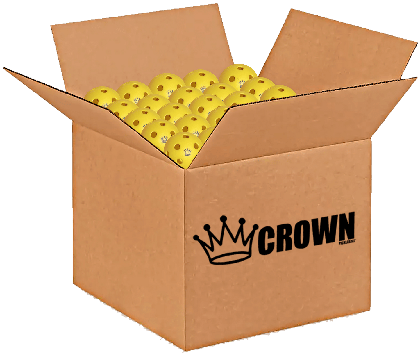 CROWN PICKLEBALL - High-Performance INDOOR Pickleballs (100-PACK LEMON)