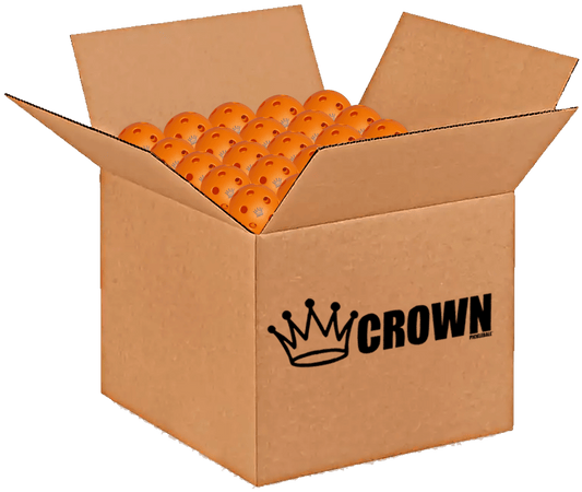 CROWN PICKLEBALL - High-Performance INDOOR Pickleballs (100-PACK TANGERINE)