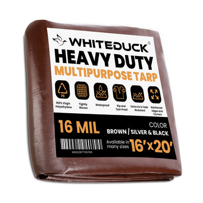 Super Heavy Duty Poly Tarp Cover Thick 16 Mil, 8 oz