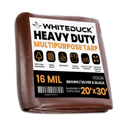Super Heavy Duty Poly Tarp Cover Thick 16 Mil, 8 oz