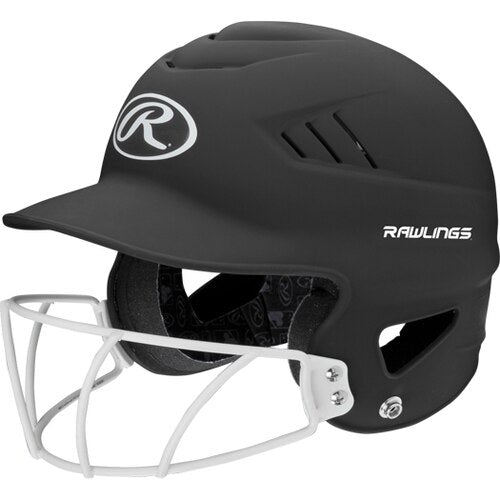 Rawlings 2023 Coolflo Highlighter HS/College FP Batting Helmet w/ Mask (OSFM)