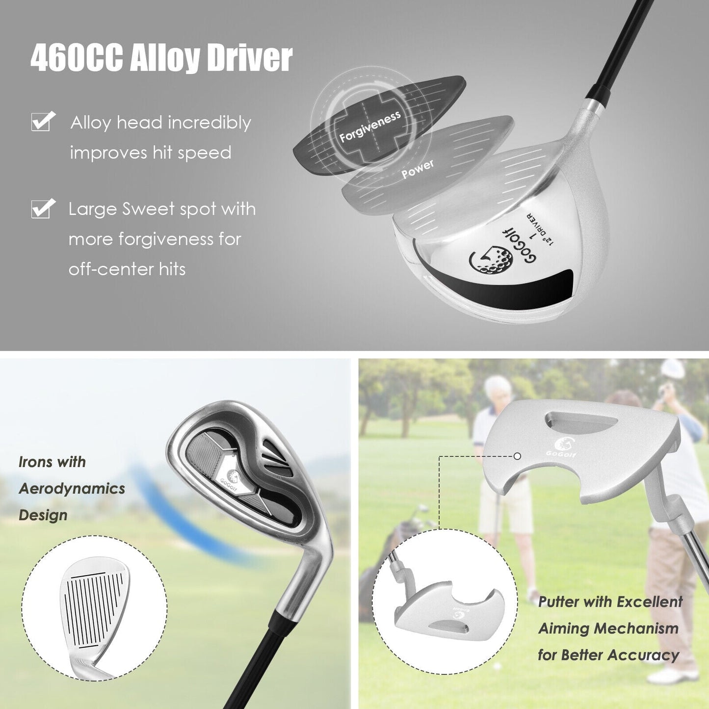 Women's Complete Golf Club Set - 10 Piece with Stand Bag