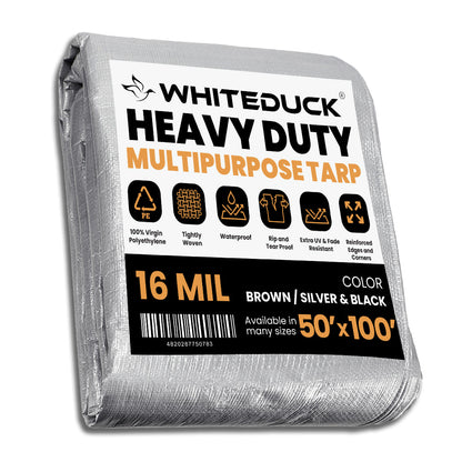 Super Heavy Duty Poly Tarp Cover Thick 16 Mil, 8 oz