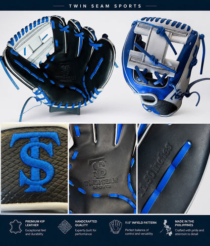 Twin Seam Sports Custom Kip Leather Baseball Glove – 11.5” I-Web – Brand New