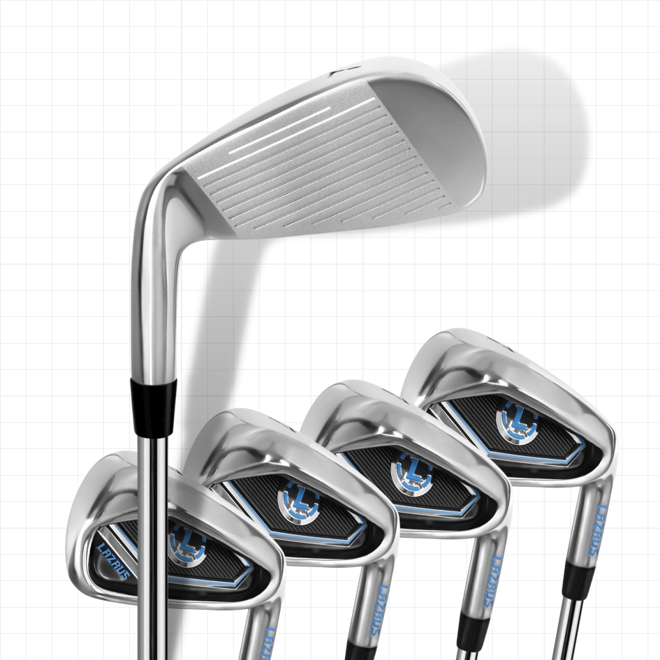 Lazrus Golf 8 pc Set - Driver, 6-PW Irons, 52° Wedge, Putter
