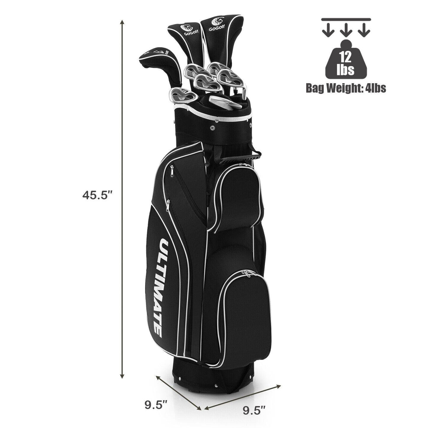 Women's Complete Golf Club Set - 10 Piece with Stand Bag