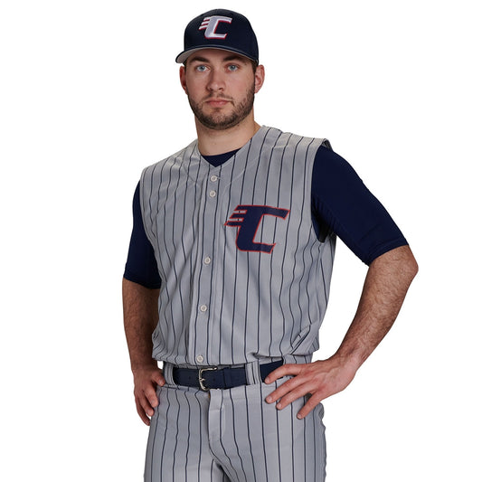 Pinstriped Stock Button Down Baseball Uniform Set