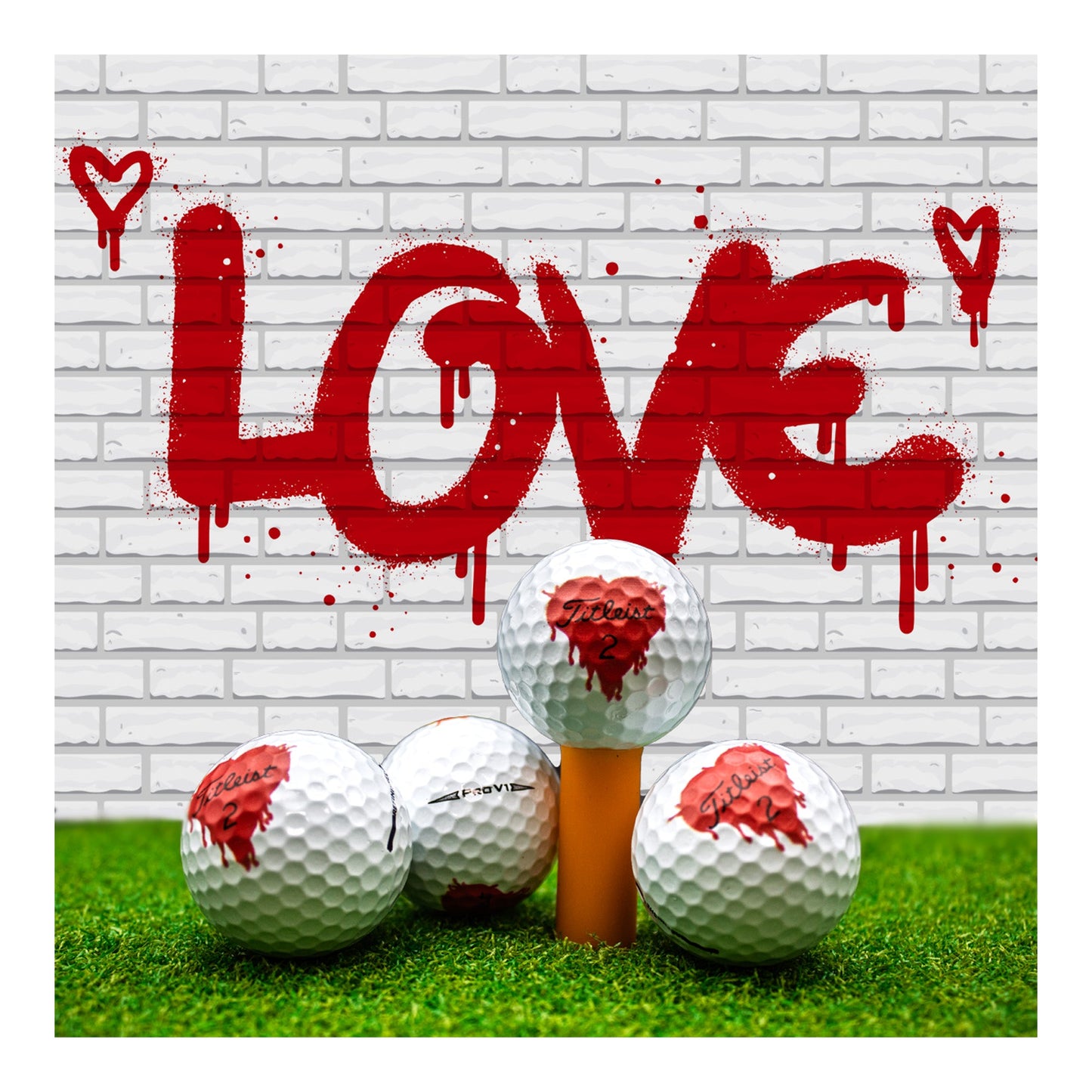 Refurbished Titleist Pro V1 Bleeding Hearts Golf Balls