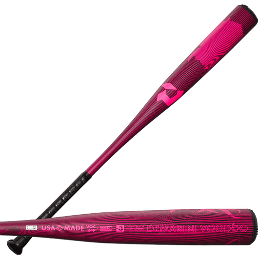DeMarini Voodoo One Pink Limited Edition BBCOR Bat 2024 (-3) 33 Inch