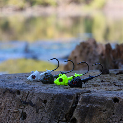 Reaction Tackle 97% Pure Tungsten Swimbait Jig with Realistic Fish Head- 5-PACK - New