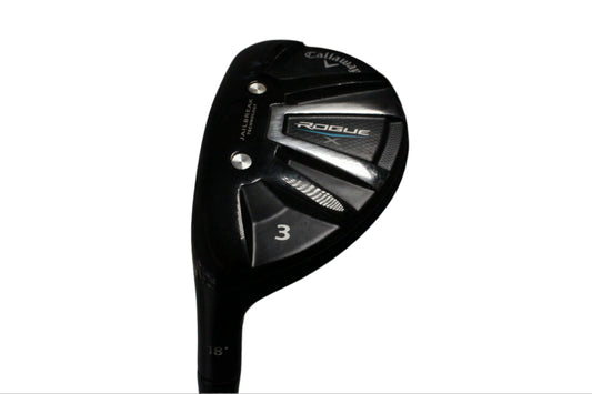 Pre-Owned Callaway Rogue X:  3 Hybrid (18.0) (Left Handed) W/ Aldila 60 R (Regular) (41 Inch) Shaft (Above Average)