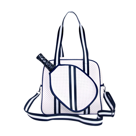 Pickleball Bags White & Navy Blue
