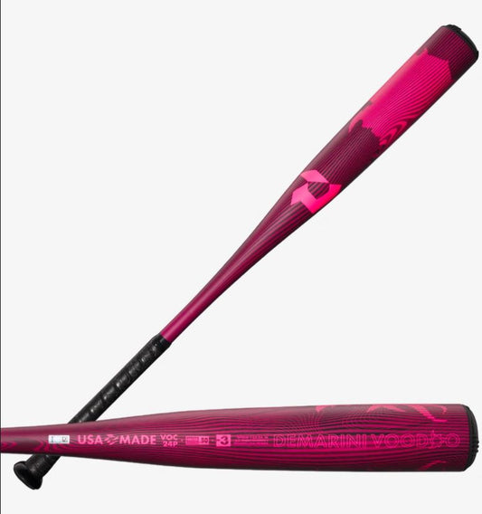 DeMarini 2024 Voodoo One Limited Edition Pink BBCOR Bat (-3)