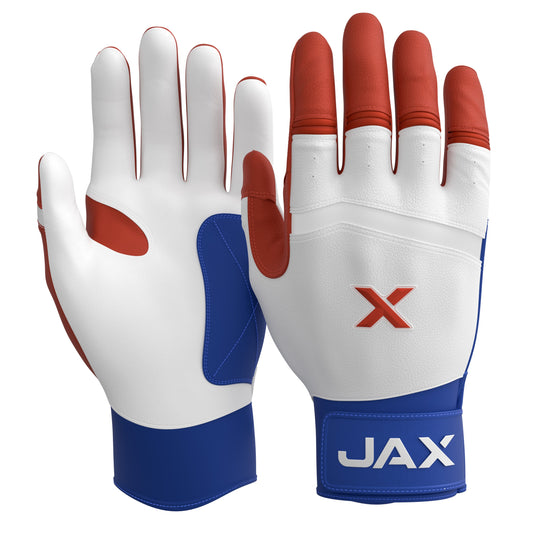 USA Pop Baseball & Softball Batting Gloves | Pro Cuff (w/ Carrying Zip Bag)