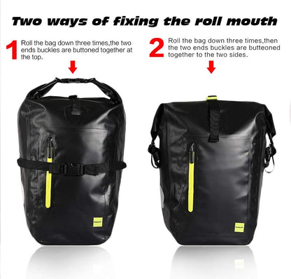 Rhinowalk Waterproof Bike Pannier Bag,(for Bicycle Cargo Rack Saddle Bag Shoulder Bag-RK19661 25L