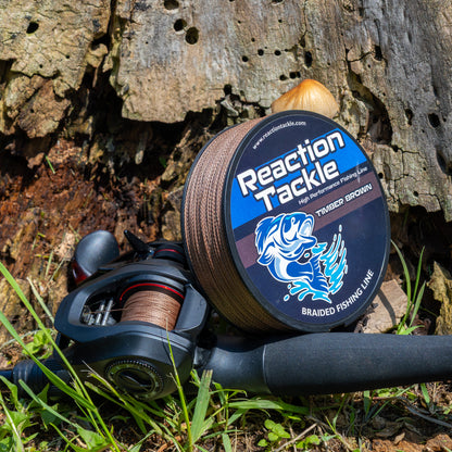 Reaction Tackle Braided Fishing Line - Timber Brown - NEW