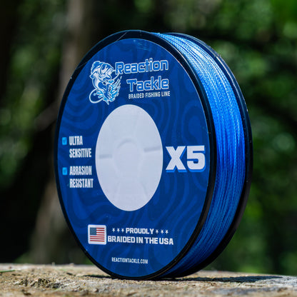 Reaction Tackle BRAIDED IN THE USA Fishing Line- 5X- NEW