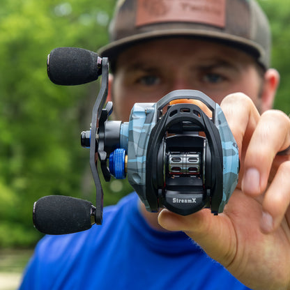 Reaction Tackle Baitcasting Fishing Reel- StreamX Edition- 7.5:1 gear ratio - NEW