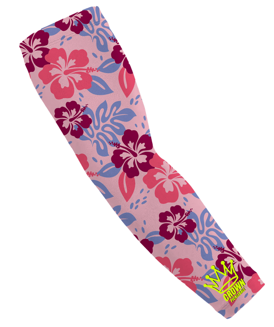 CROWN PICKLEBALL - SLEEVE - BUBBLE GUM TROPICS (Pink/Maroon)