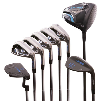 Lazrus Golf 8 pc Set - Driver, 6-PW Irons, 52° Wedge, Putter