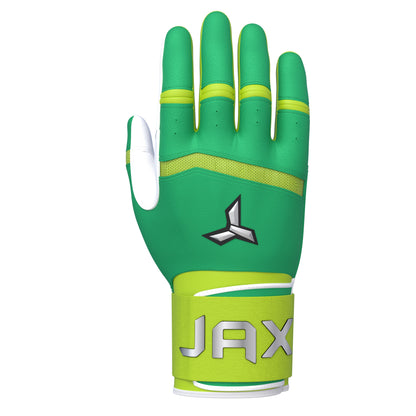 Green Apple Smash Baseball & Softball Batting Gloves | Strap Cuff