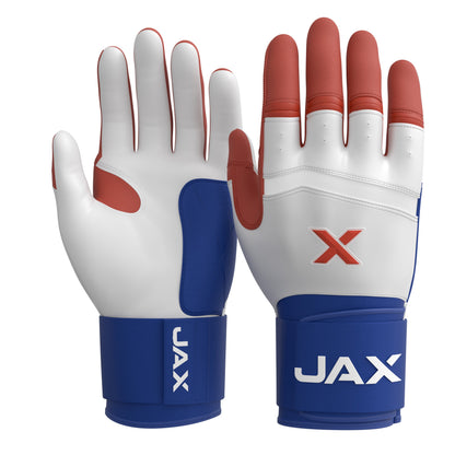 USA Pop Baseball & Softball Batting Gloves | Strap Cuff (w/ Carrying Zip Bag)