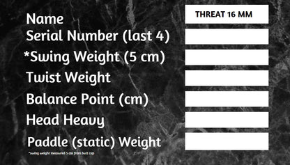 Thrive Pickleball Threat 16 Pickleball Paddle – Spin & Control