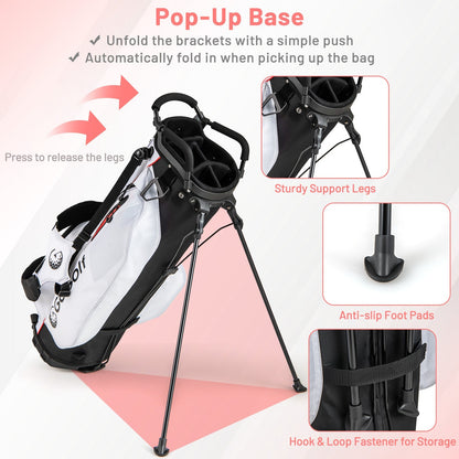 Women's Complete Golf Clubs and Bag Set with Headcovers and Putter-Red