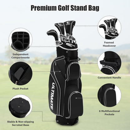 Women's Complete Golf Club Set - 10 Piece with Stand Bag