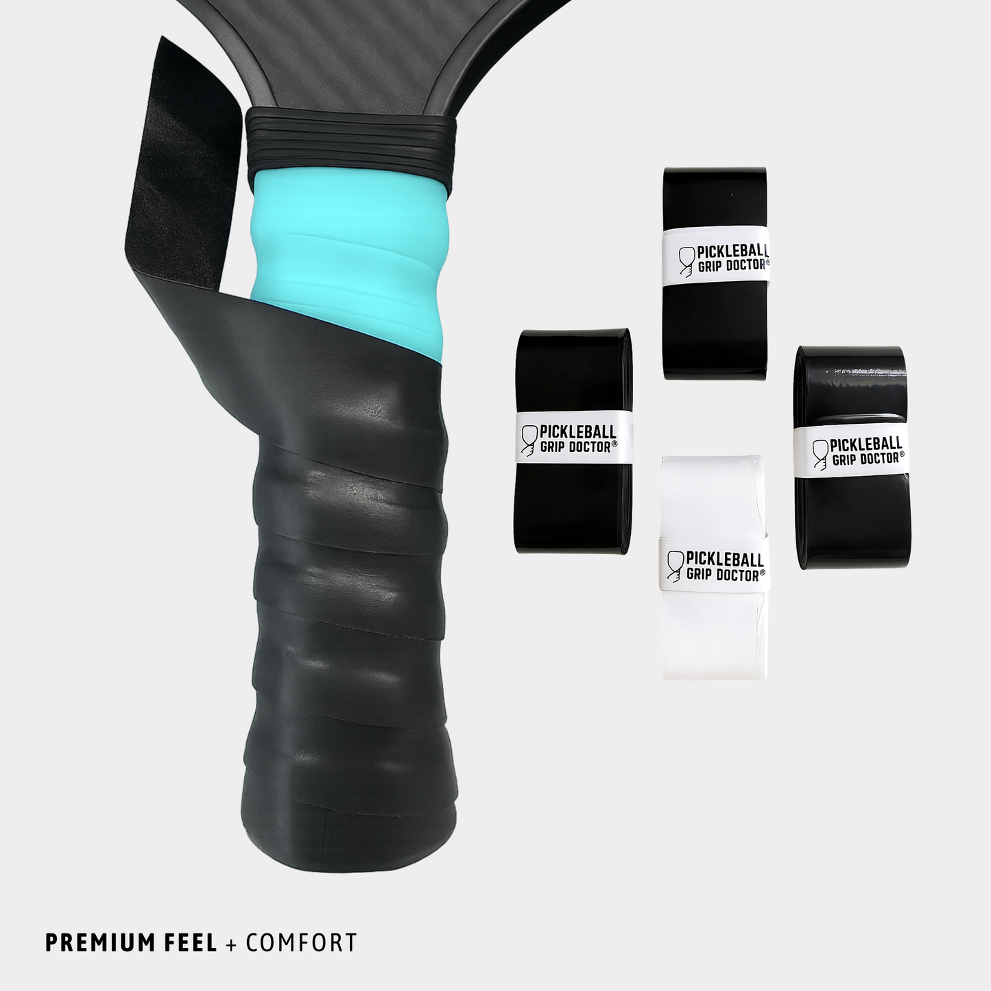 WrapGrip  Premium Pickleball Paddle Grip Overgrip Wrap 8-Pack Assorted Colors